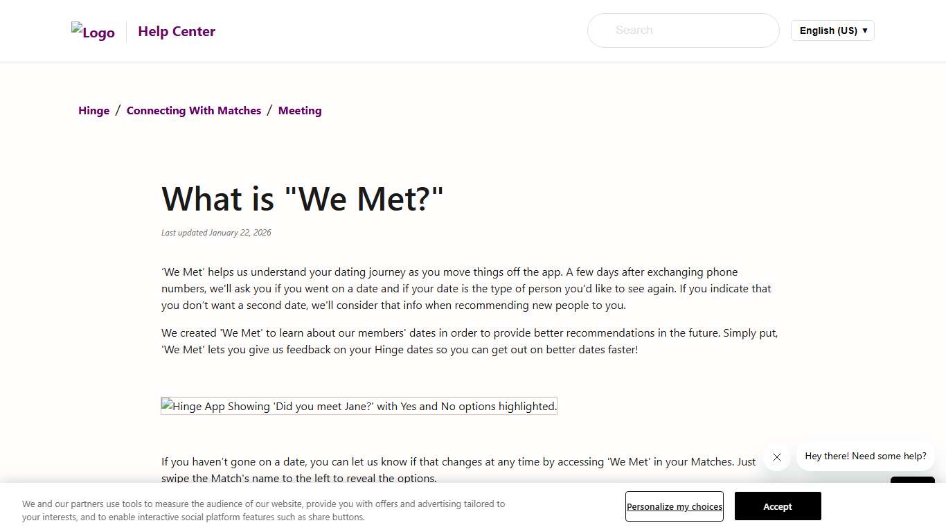 What is "We Met?" – Hinge