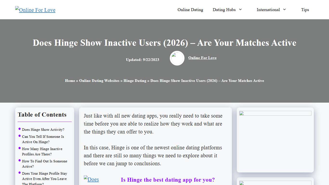 Does Hinge Show Inactive Users (2026) - Are Your Matches Active